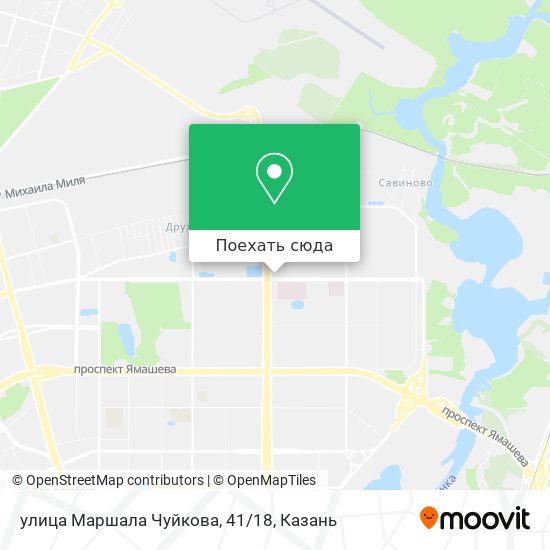 Карта улица Маршала Чуйкова, 41/18