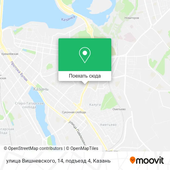 Карта улица Вишневского, 14, подъезд 4