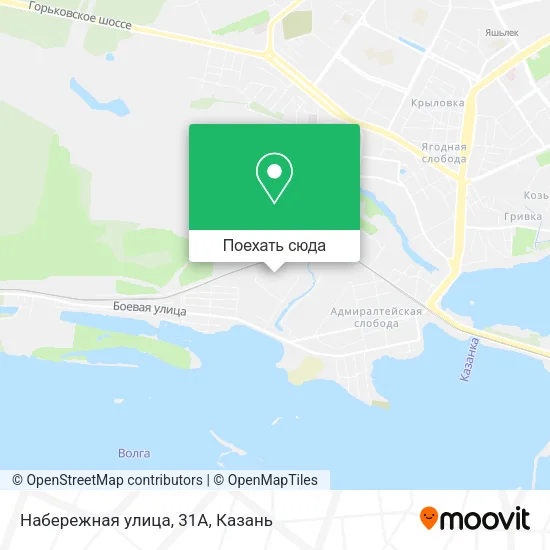 Карта Набережная улица, 31А