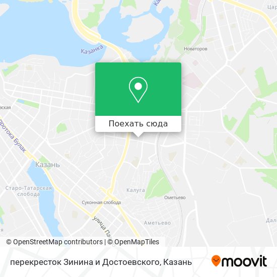 Карта перекресток Зинина и Достоевского