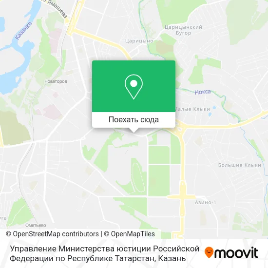 Карта Управление Министерства юстиции Российской Федерации по Республике Татарстан