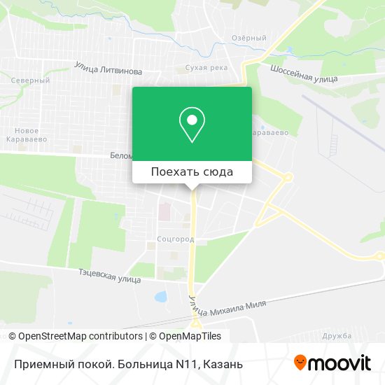 Карта Приемный покой. Больница N11