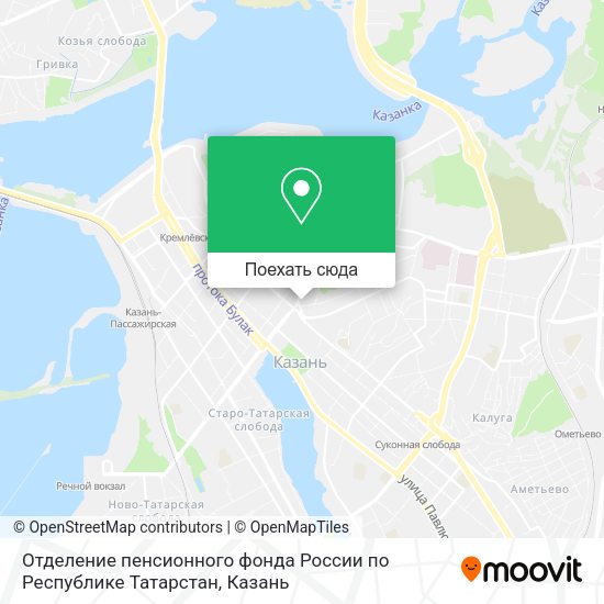 Карта Отделение пенсионного фонда России по Республике Татарстан