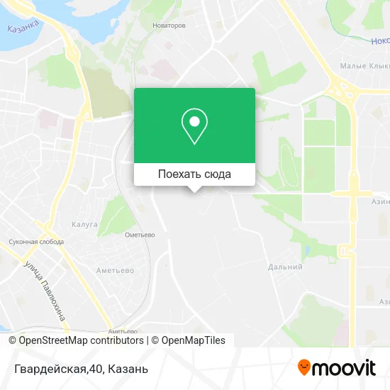 Карта Гвардейская,40