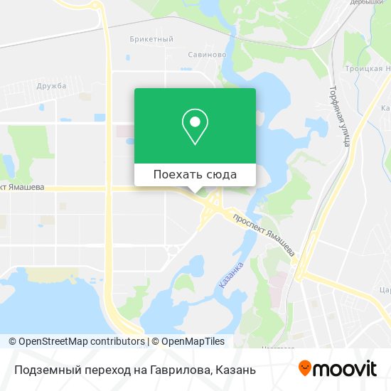 Карта Подземный переход на Гаврилова