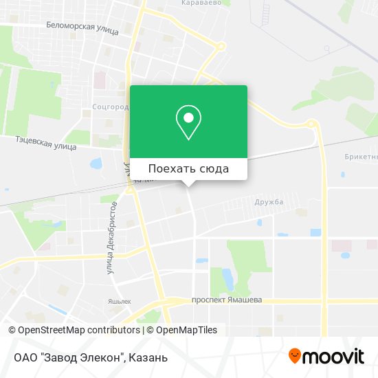 Карта ОАО "Завод Элекон"