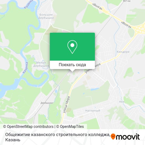 Карта Общежитие казанского строительного колледжа