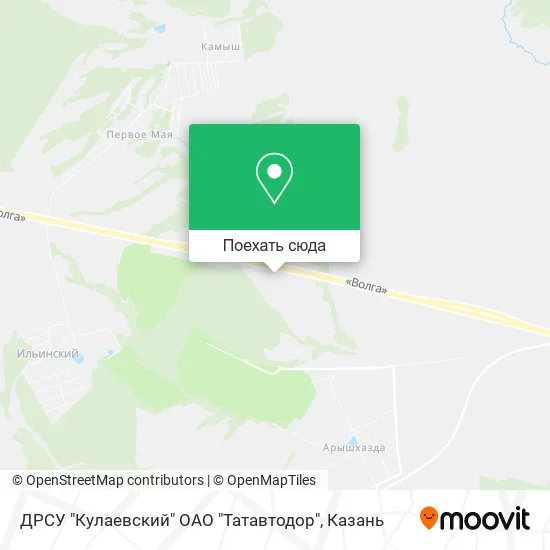 Карта ДРСУ "Кулаевский" ОАО "Татавтодор"