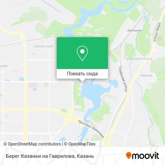 Карта Берег Казанки на Гаврилова