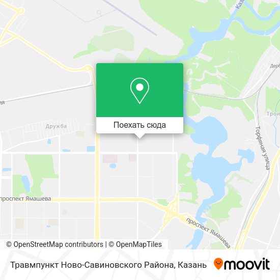 Карта Травмпункт Ново-Савиновского Района