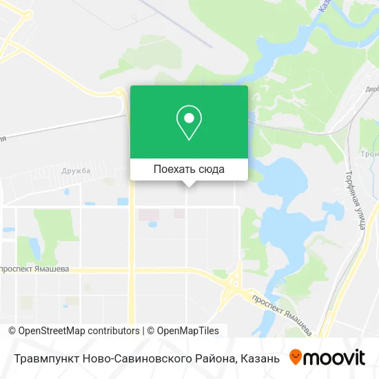 Карта Травмпункт Ново-Савиновского Района