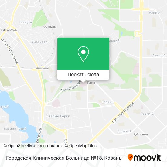 Карта Городская Клиническая Больница №18