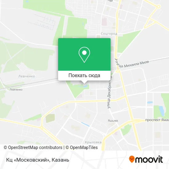 Карта Кц «Московский»