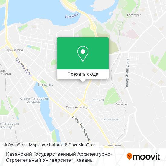 Карта Казанский Государственный Архитектурно-Строительный Университет
