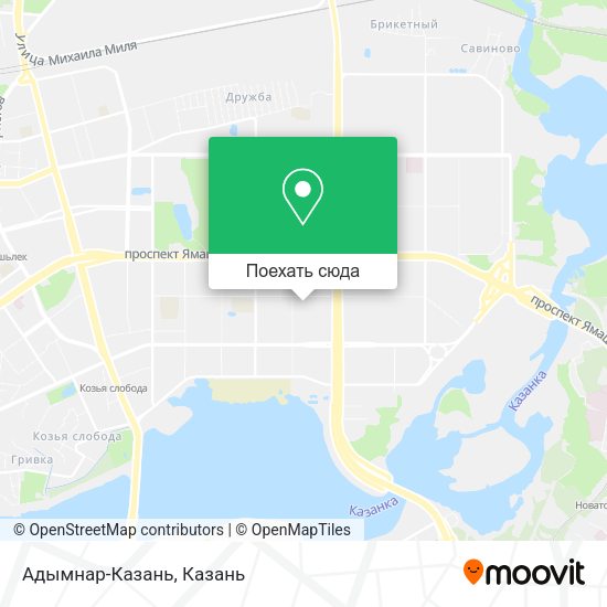Карта Адымнар-Казань