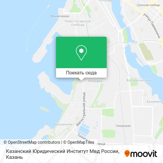 Карта Казанский Юридический Институт Мвд России