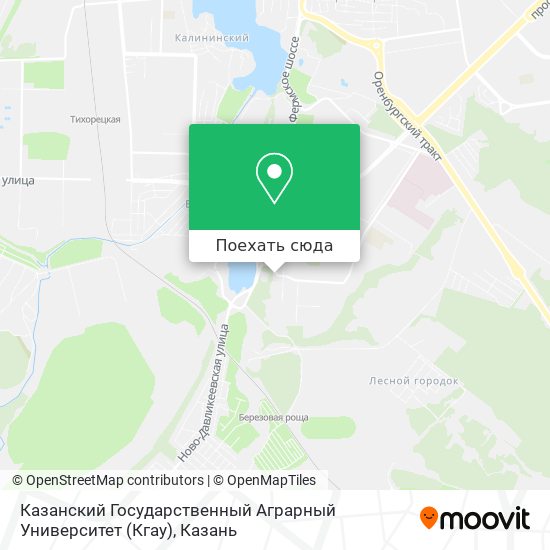 Карта Казанский Государственный Аграрный Университет (Кгау)