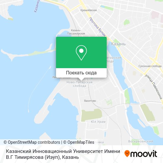 Карта Казанский Инновационный Университет Имени В.Г Тимирясова (Иэуп)