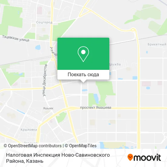 Карта Налоговая Инспекция Ново-Савиновского Района