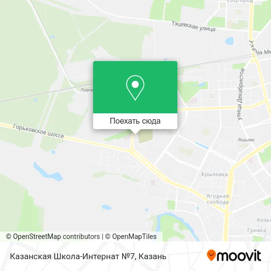 Карта Казанская Школа-Интернат №7