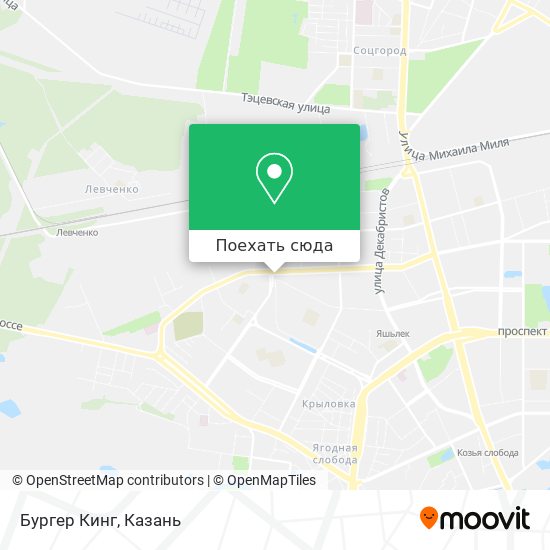 Карта Бургер Кинг