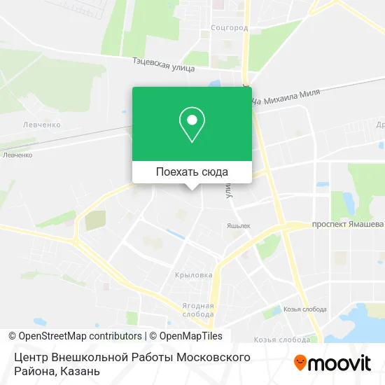 Карта Центр Внешкольной Работы Московского Района