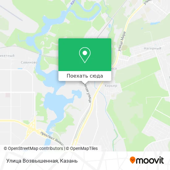 Карта Улица Возвышенная