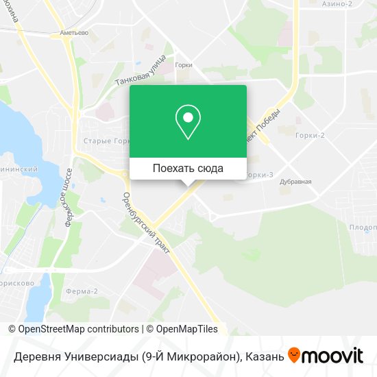 Карта Деревня Универсиады (9-Й Микрорайон)