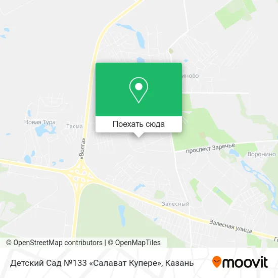 Карта Детский Сад №133 «Салават Купере»