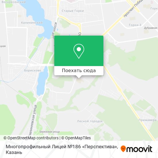 Карта Многопрофильный Лицей №186 «Перспектива»