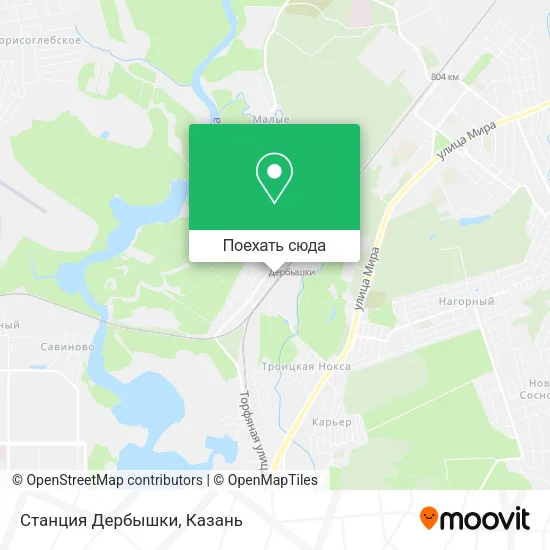Карта Станция Дербышки