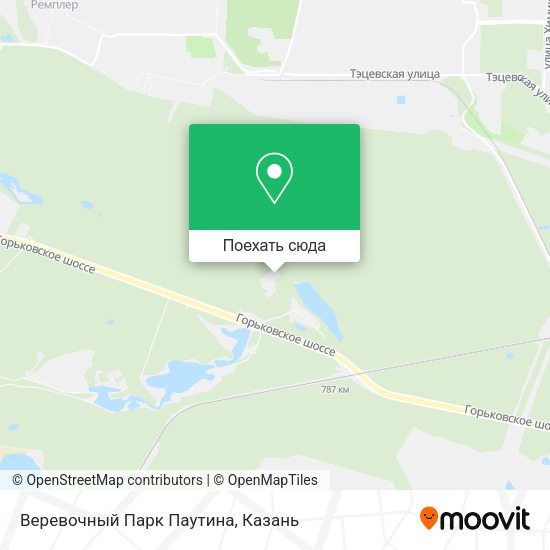 Карта Веревочный Парк Паутина