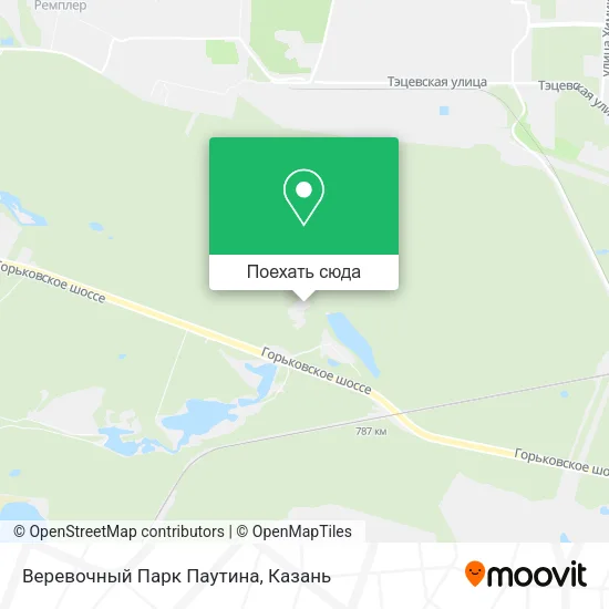 Карта Веревочный Парк Паутина