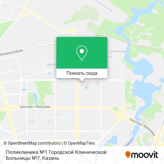 Карта Поликлиника №1 Городской Клинической Больницы №7