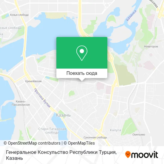 Карта Генеральное Консульство Республики Турция