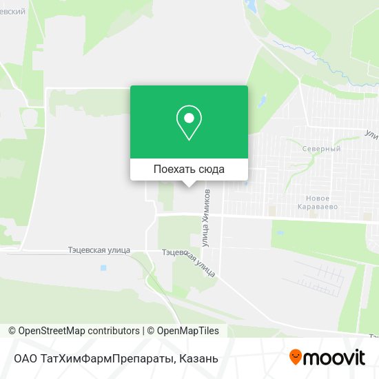Карта ОАО ТатХимФармПрепараты