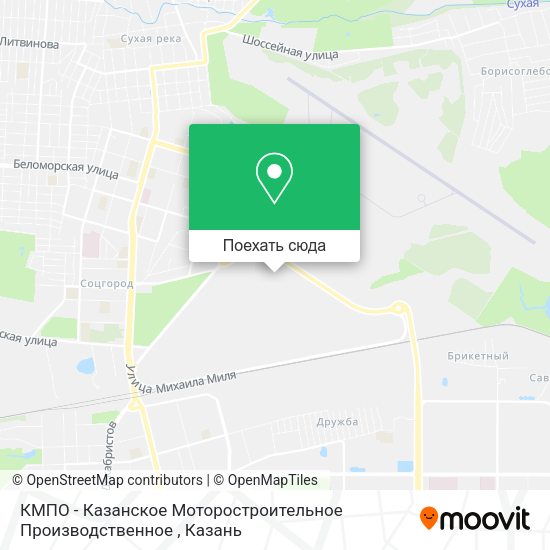 Карта КМПО - Казанское Моторостроительное Производственное