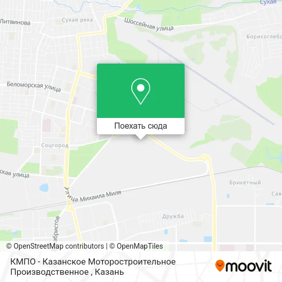 Карта КМПО - Казанское Моторостроительное Производственное