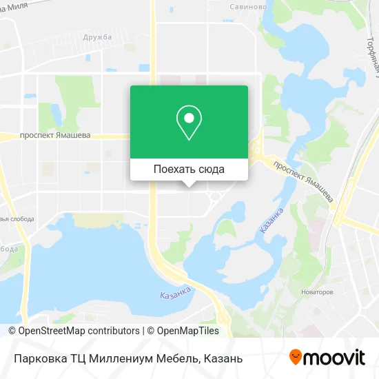 Карта Парковка ТЦ  Миллениум Мебель