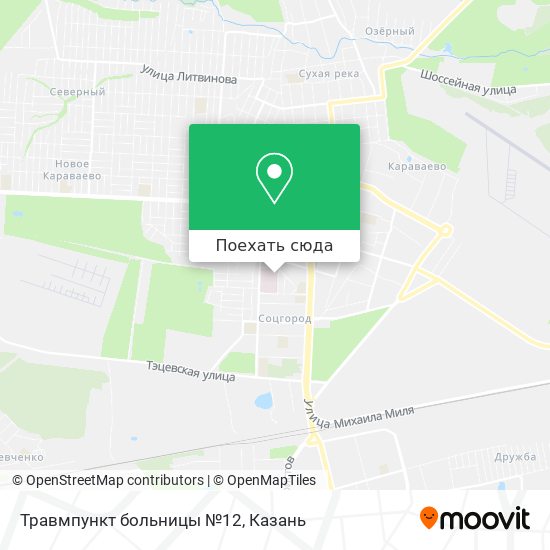Карта Травмпункт больницы №12