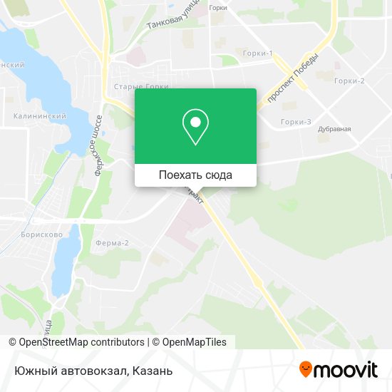 Карта Южный автовокзал