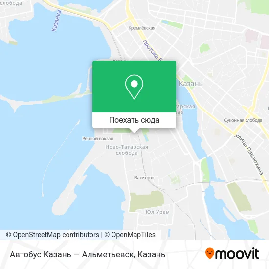 Карта Автобус Казань — Альметьевск
