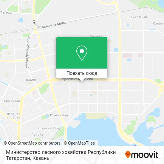 Карта Министерство лесного хозяйства Республики Татарстан