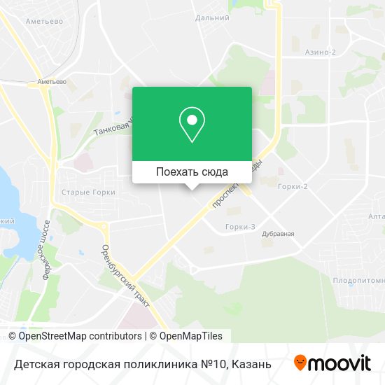 Карта Детская городская поликлиника №10