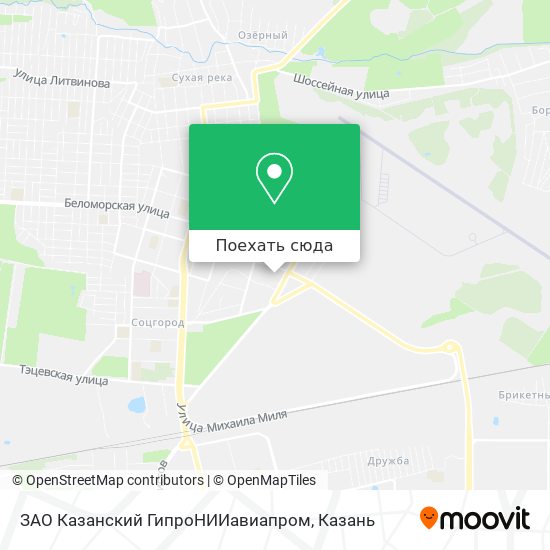 Карта ЗАО Казанский ГипроНИИавиапром