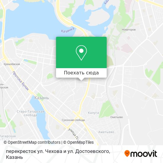 Карта перекресток ул. Чехова и ул. Достоевского
