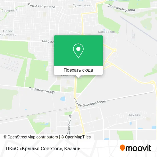 Карта ПКиО «Крылья Советов»