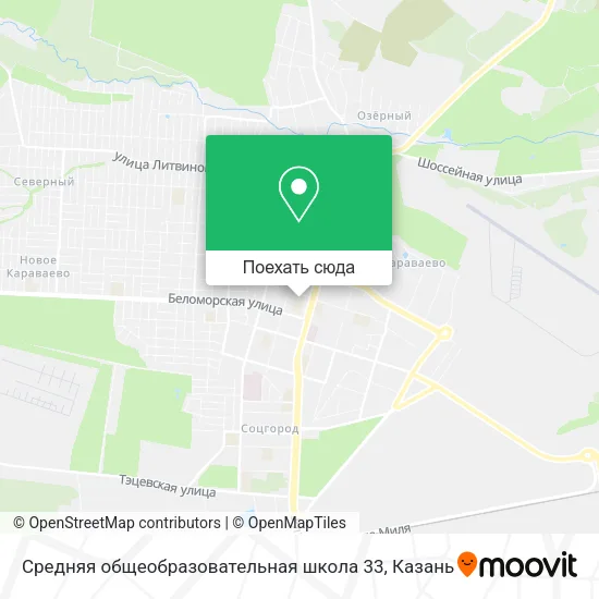 Карта Средняя общеобразовательная школа 33