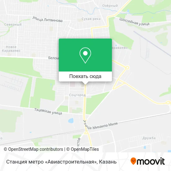 Карта Станция метро «Авиастроительная»