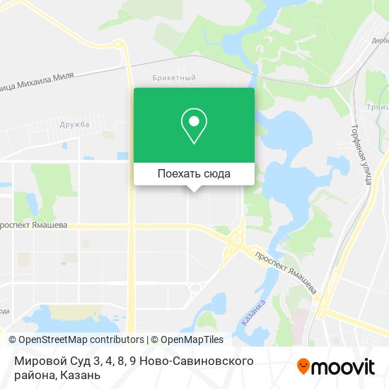 Карта Мировой Суд 3, 4, 8, 9 Ново-Савиновского района